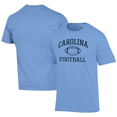 Men's Champion Carolina Blue North Tar Heels Football Icon T-Shirt
