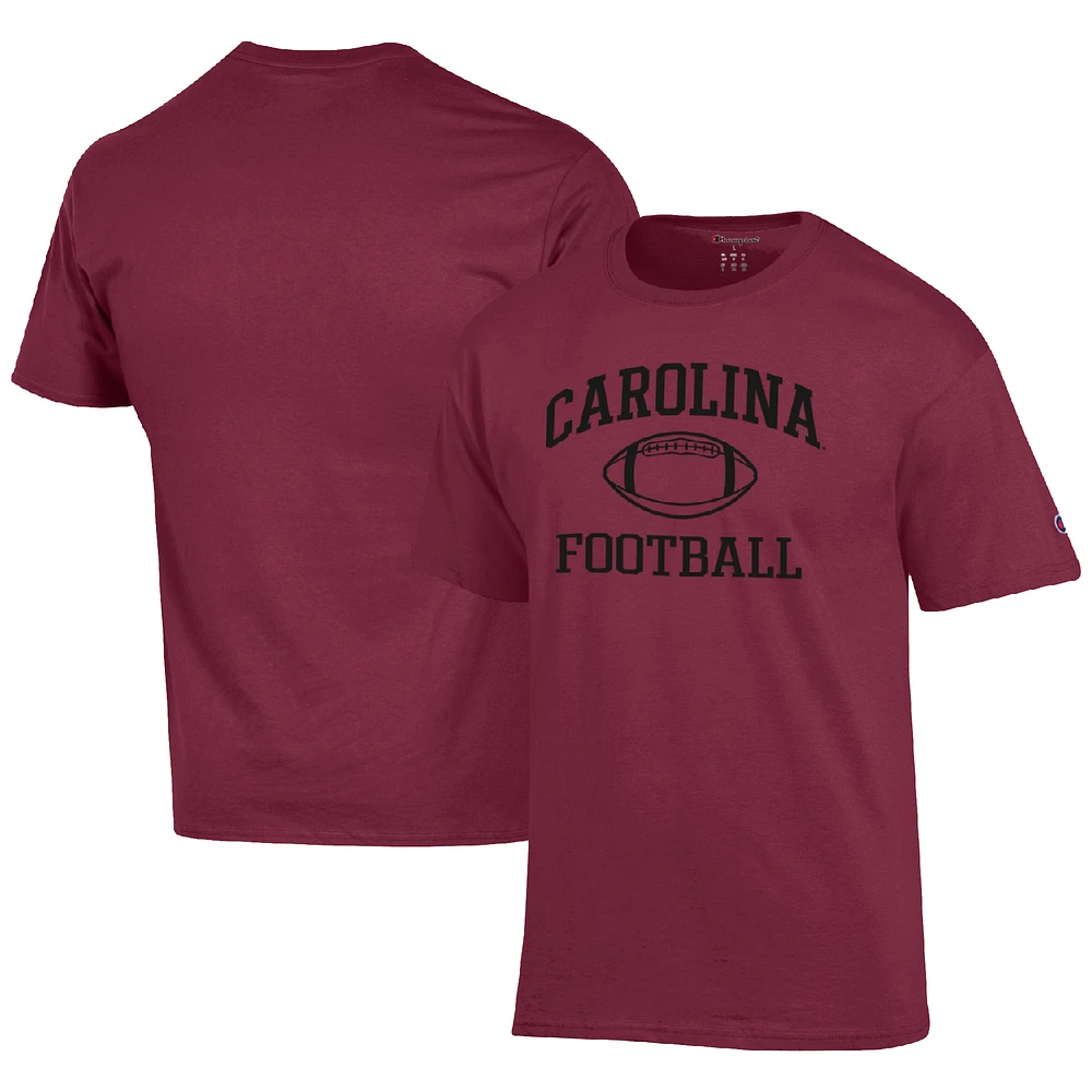 Men's Champion Garnet South Carolina Gamecocks Football Icon T-Shirt