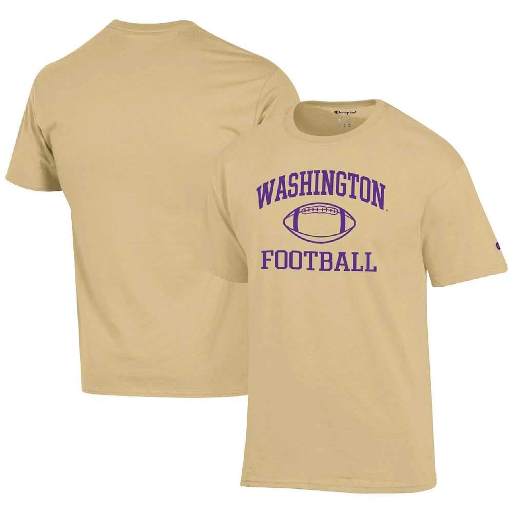 Men's Champion Gold Washington Huskies Football Icon T-Shirt