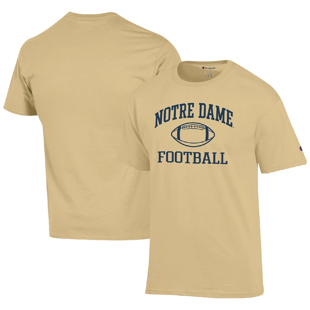Men's Champion Gold Notre Dame Fighting Irish Football Icon T-Shirt