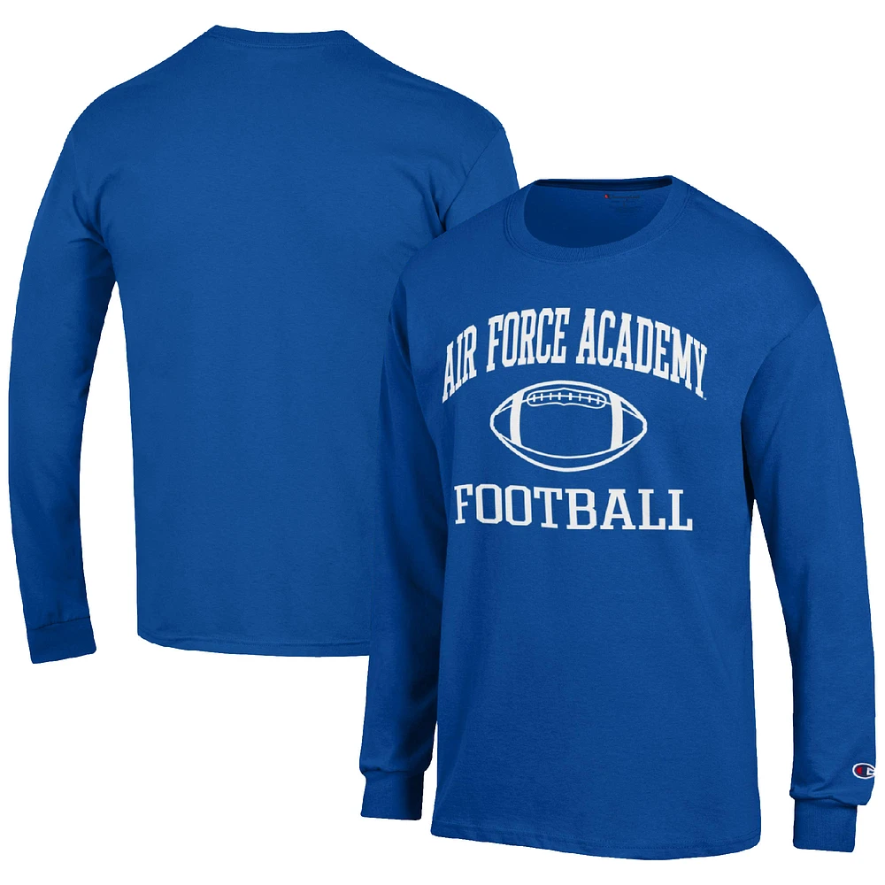 Men's Champion Royal Air Force Falcons Football Icon Long Sleeve T-Shirt