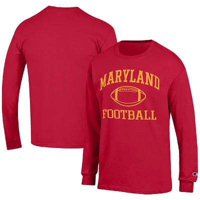 Men's Champion Maryland Terrapins Football Icon Long Sleeve T-Shirt