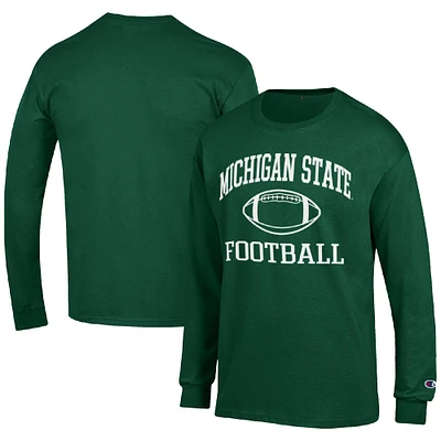 Men's Champion Michigan State Spartans Football Icon Long Sleeve T-Shirt
