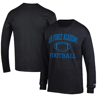 Men's Champion Black Air Force Falcons Football Icon Long Sleeve T-Shirt