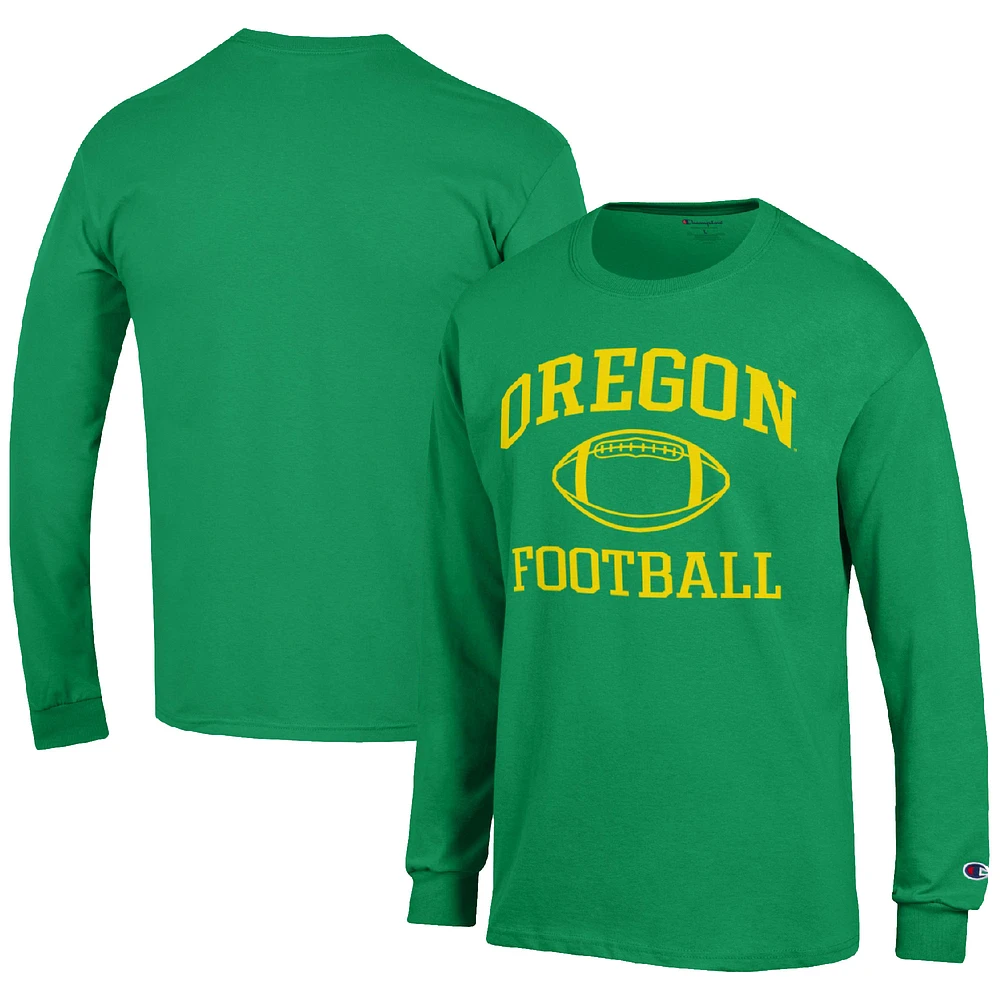 Men's Champion Oregon Ducks Football Icon Long Sleeve T-Shirt