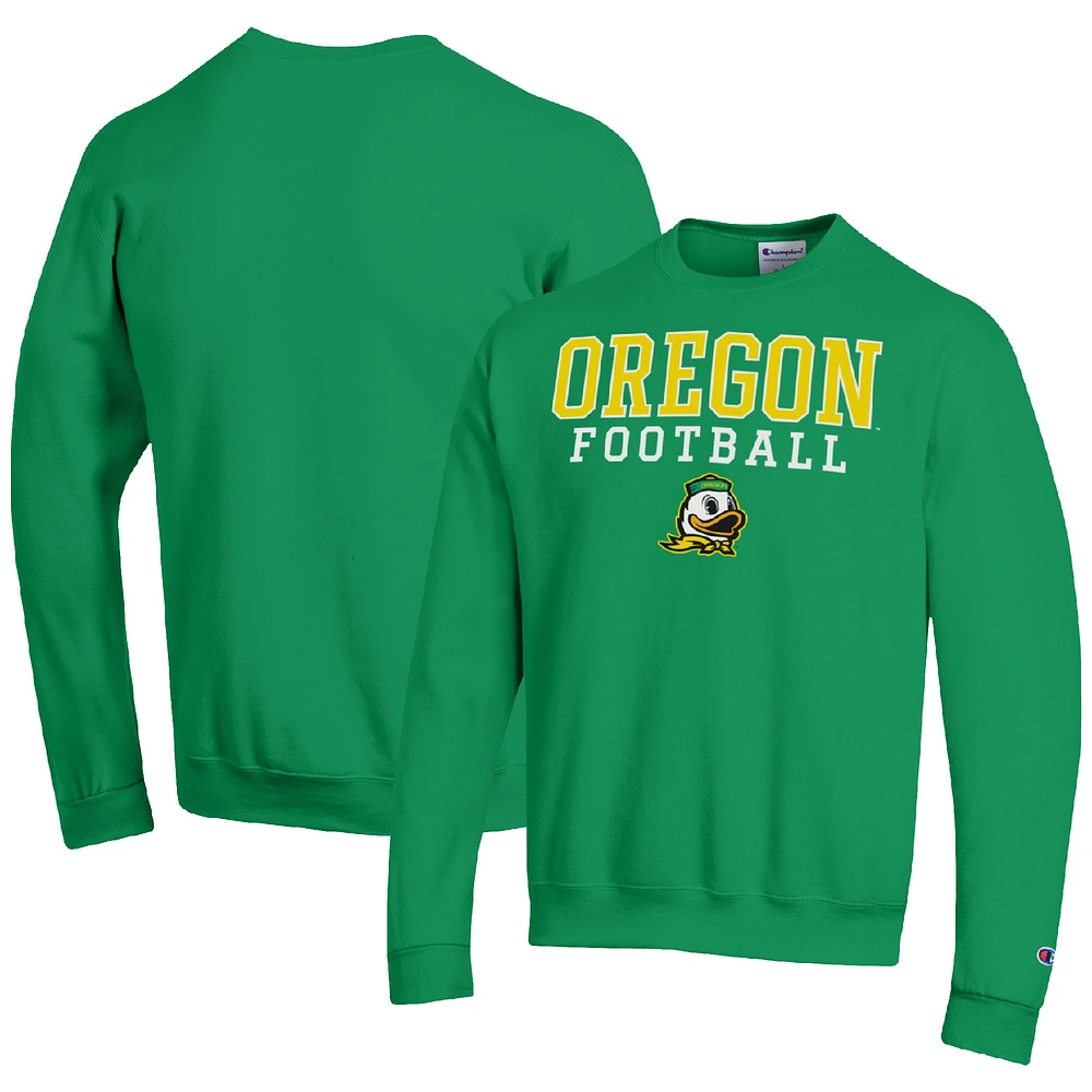 Men's Champion Oregon Ducks Football Stacked Pullover Sweatshirt