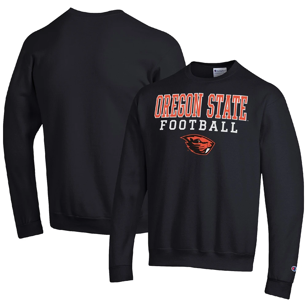 Men's Champion Oregon State Beavers Football Stacked Pullover Sweatshirt
