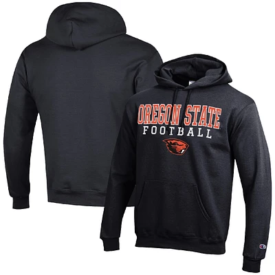 Men's Champion Oregon State Beavers Football Stack Pullover Hoodie