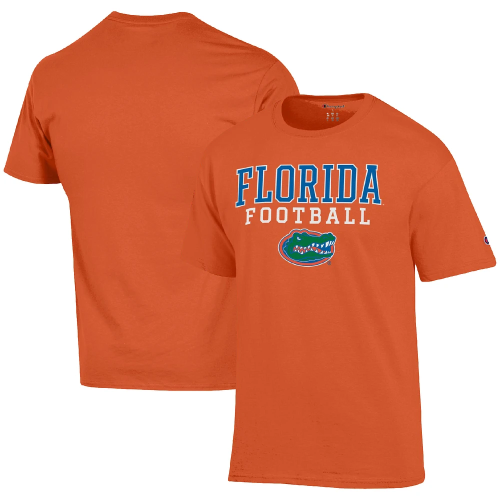 Men's Champion Orange Florida Gators Football Stack T-Shirt