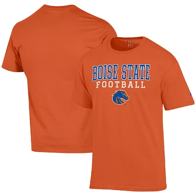 Men's Champion Orange Boise State Broncos Football Stack T-Shirt