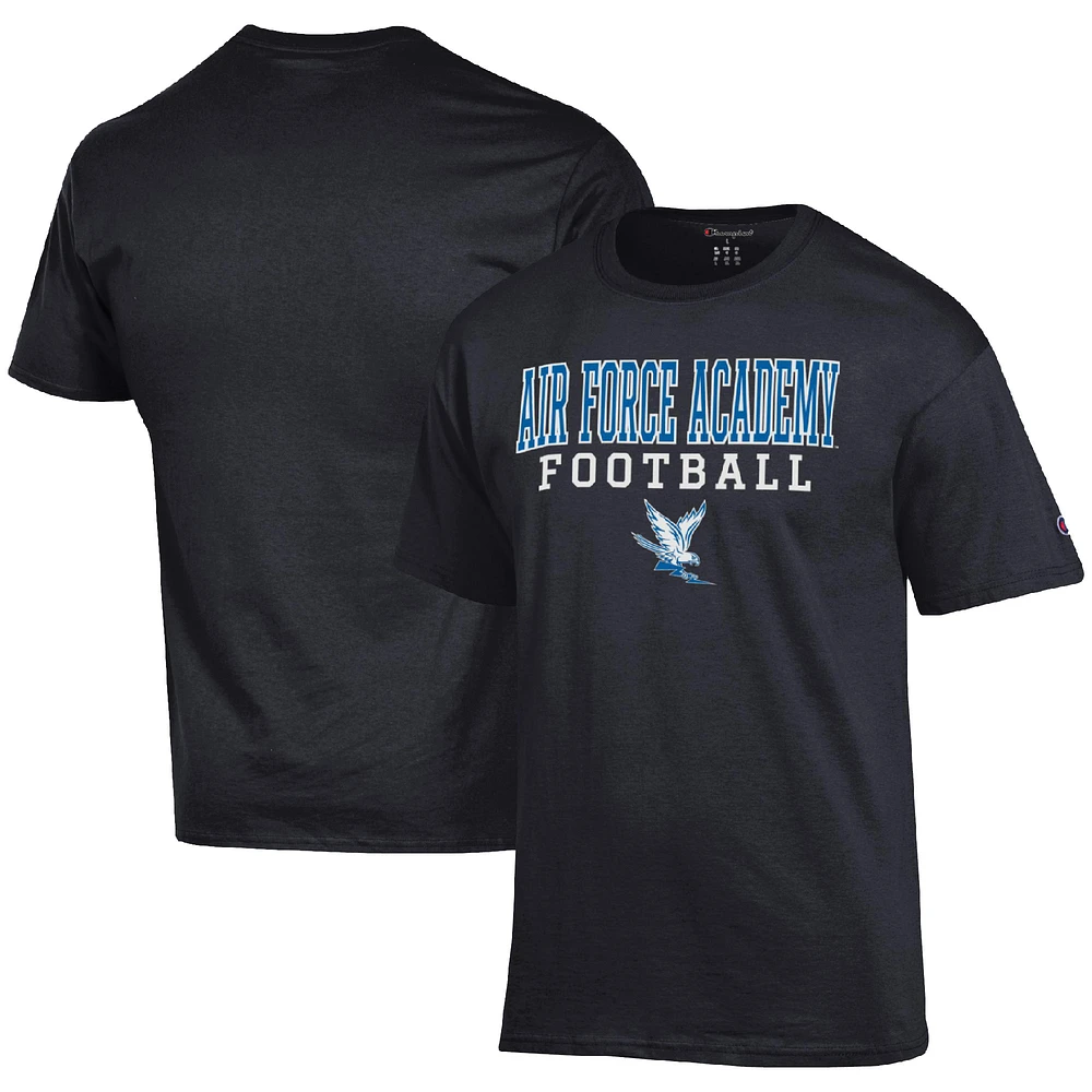 Men's Champion Black Air Force Falcons Football Stack T-Shirt