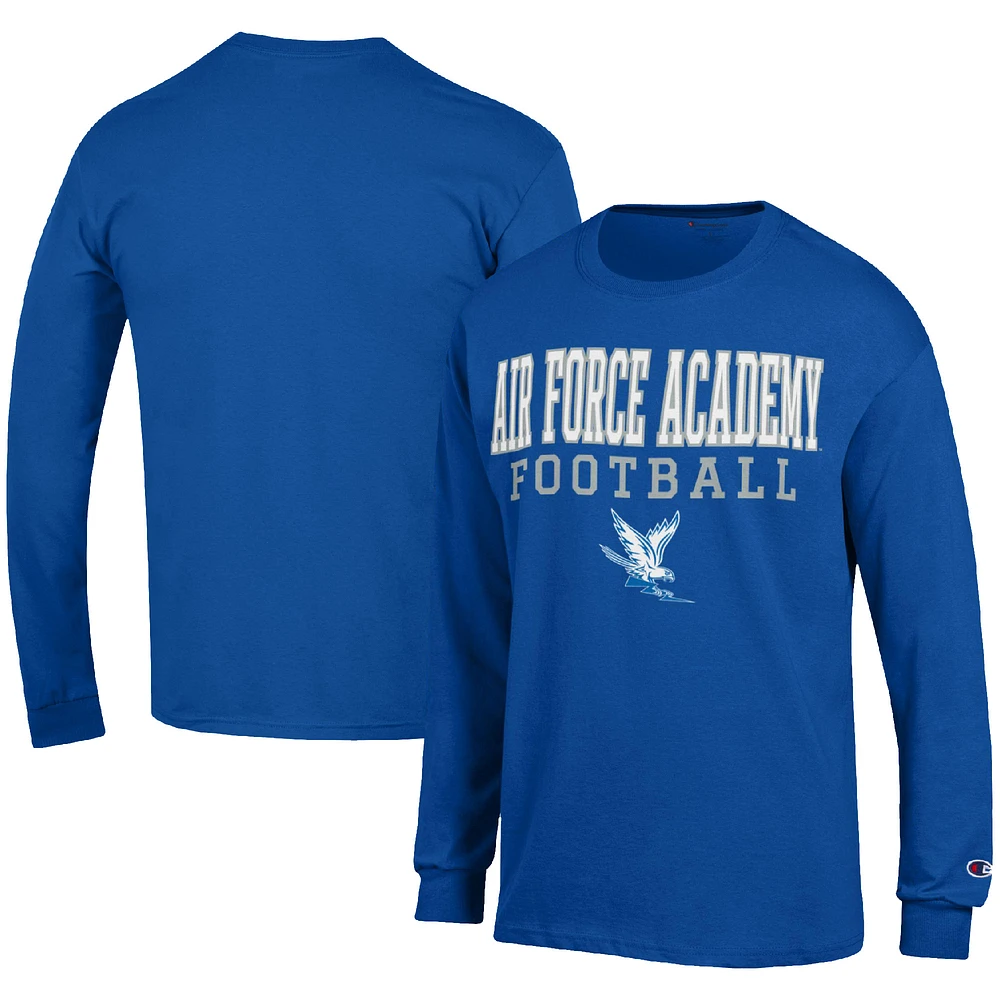 Men's Champion Royal Air Force Falcons Football Stack Long Sleeve T-Shirt