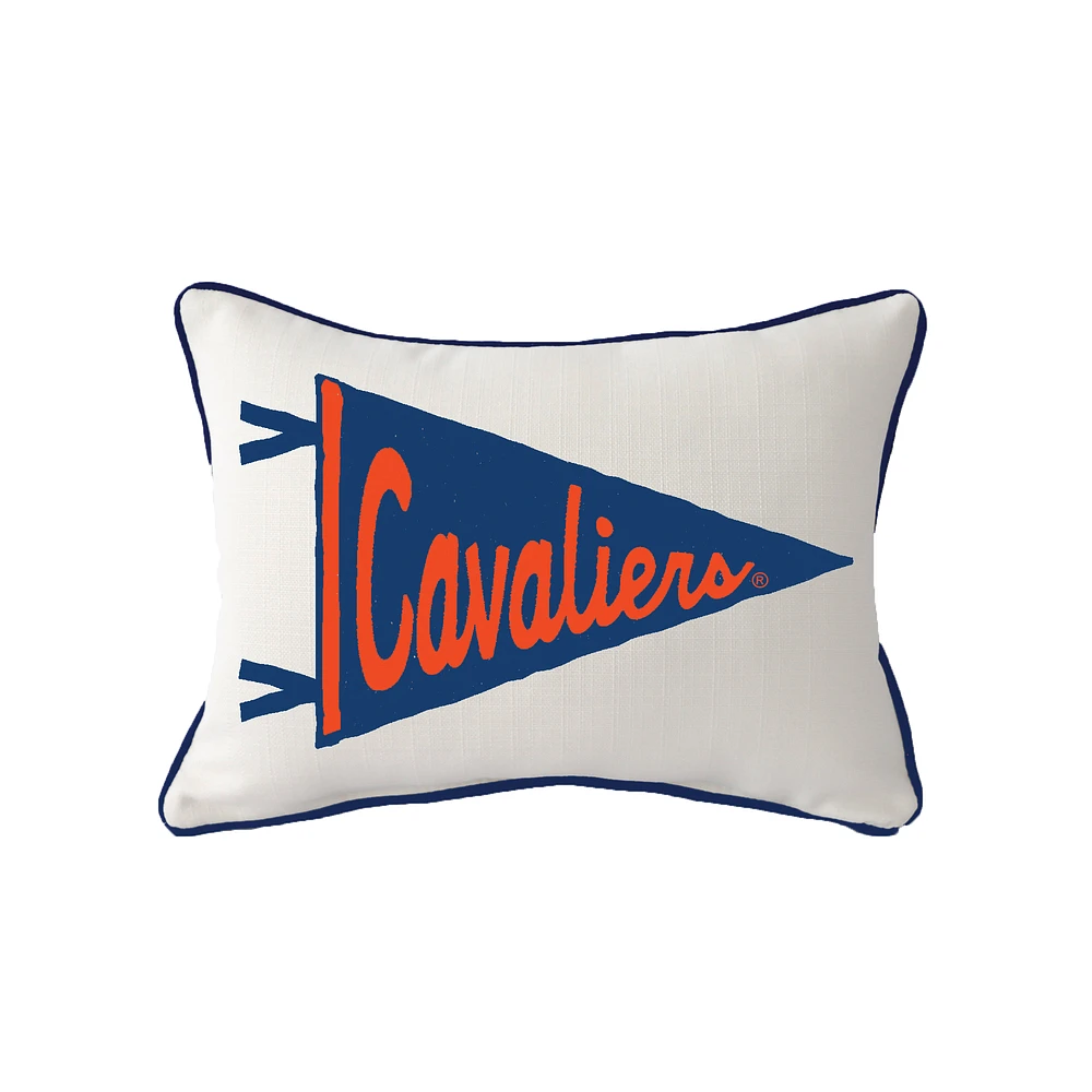 Little Birdie Virginia Cavaliers Pennant Piped Pillow
