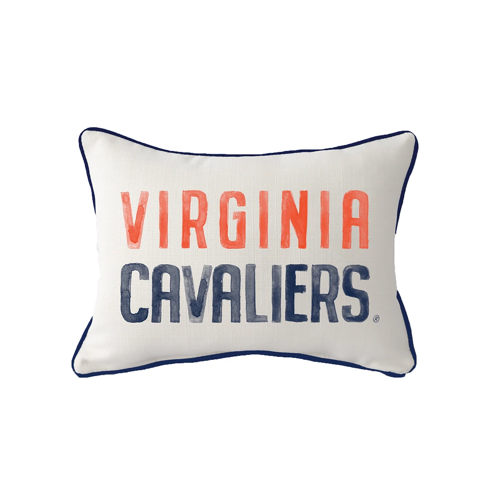 Little Birdie Virginia Cavaliers Poster Piped Pillow