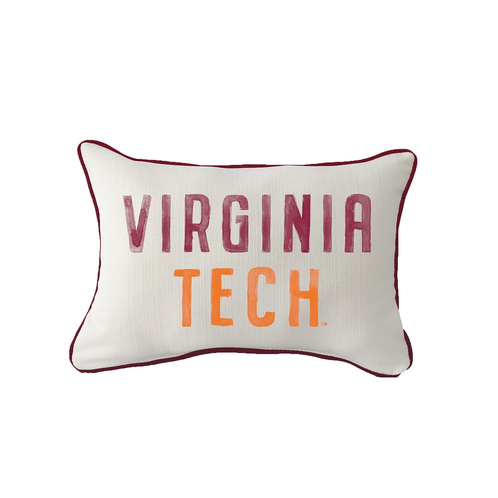 Little Birdie Virginia Tech Hokies Poster Piped Pillow