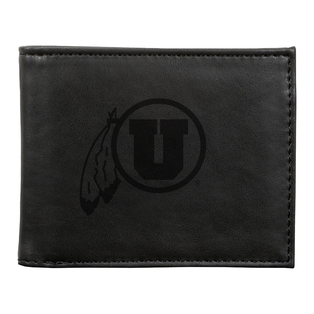 Black Utah Utes Billfold Wallet