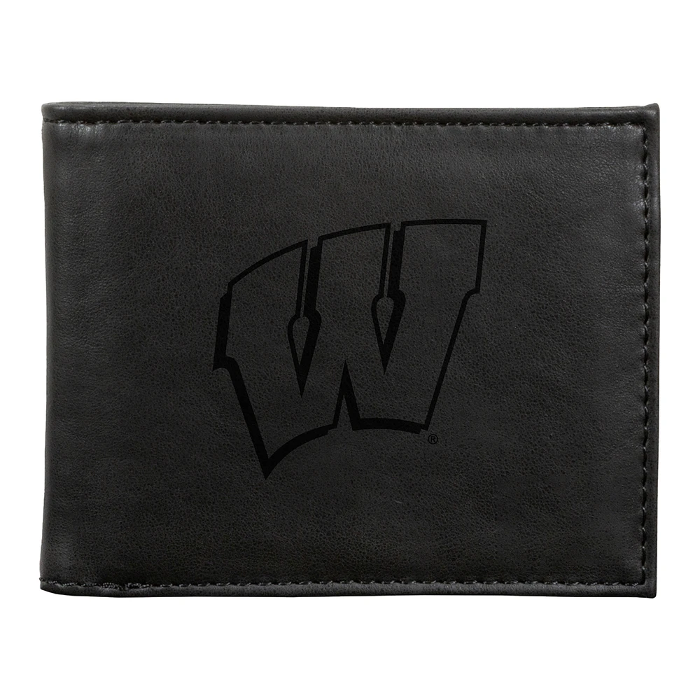 Black Wisconsin Badgers Billfold Wallet