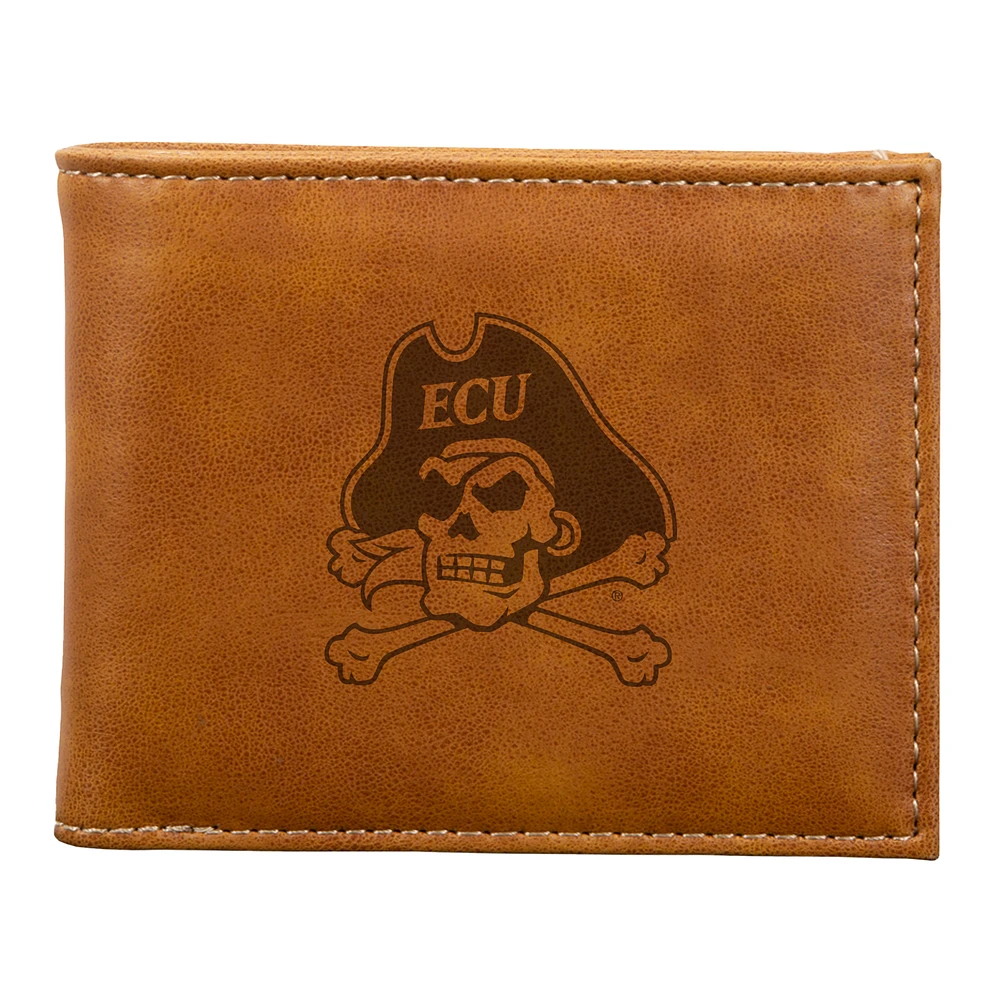 Brown ECU Pirates Billfold Wallet