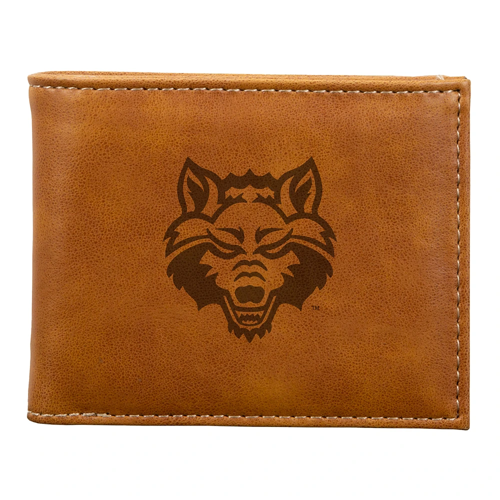 Brown Arkansas State Red Wolves Billfold Wallet