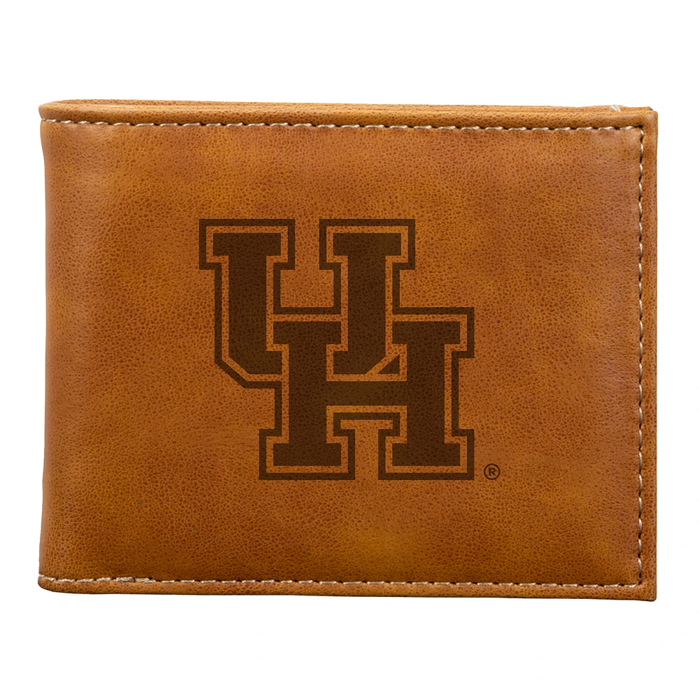 Brown Houston Cougars Billfold Wallet