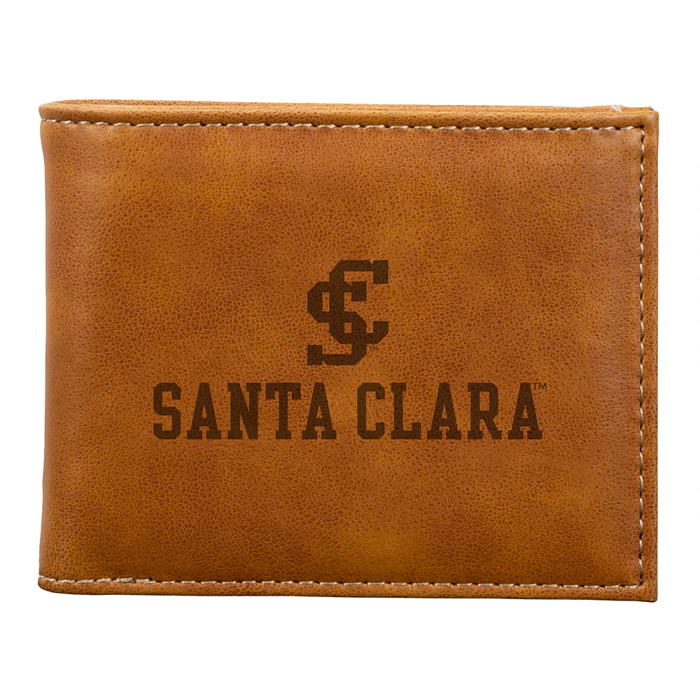 Brown Santa Clara Broncos Billfold Wallet