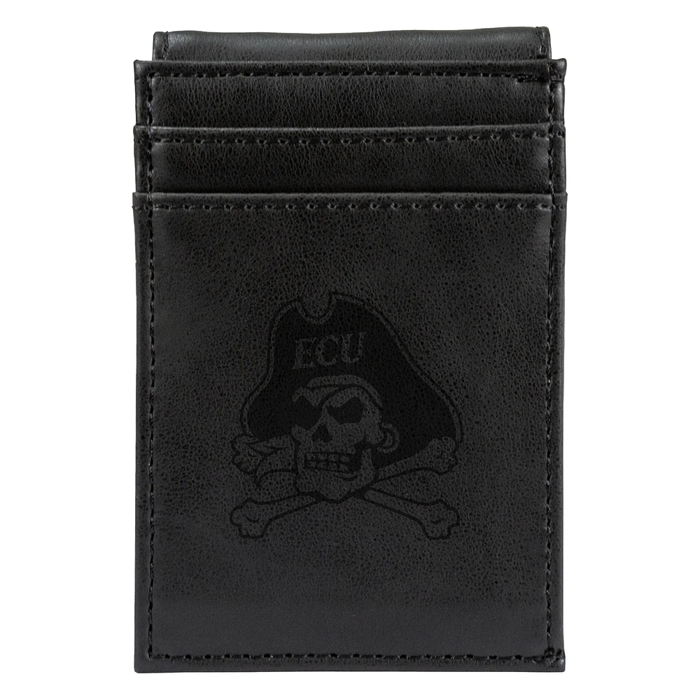Black ECU Pirates Front Pocket Wallet