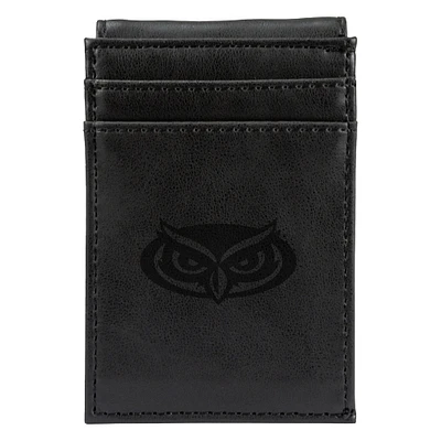 Black Florida Atlantic Owls Front Pocket Wallet