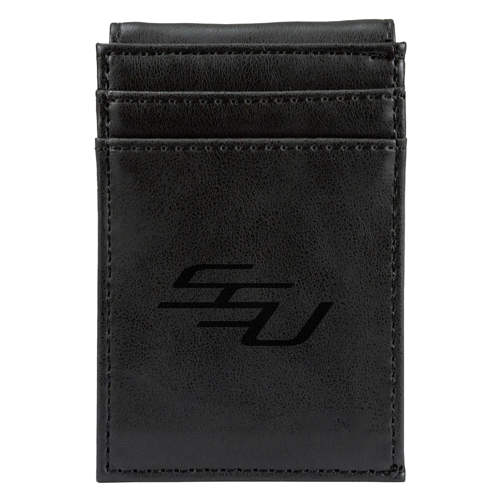 Black Savannah State Tigers Front Pocket Wallet