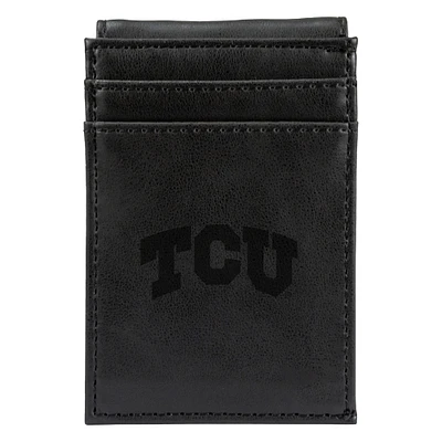 Black TCU Horned Frogs Front Pocket Wallet