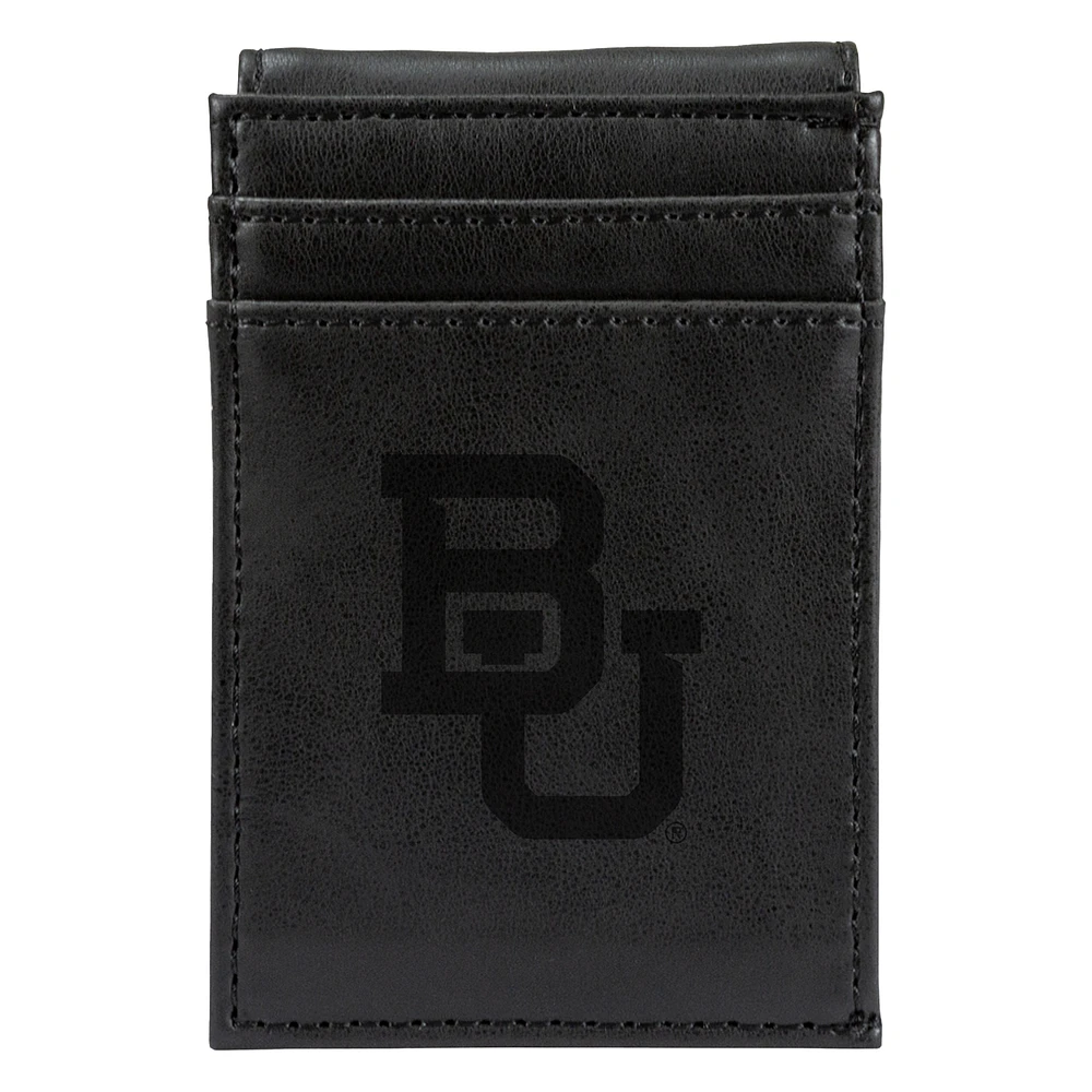 Black Baylor Bears Front Pocket Wallet