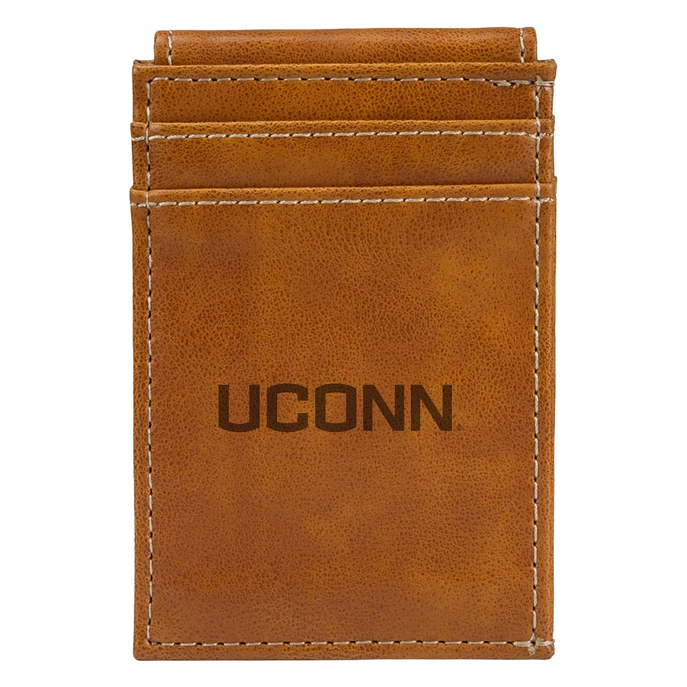 Brown UConn Huskies Front Pocket Wallet