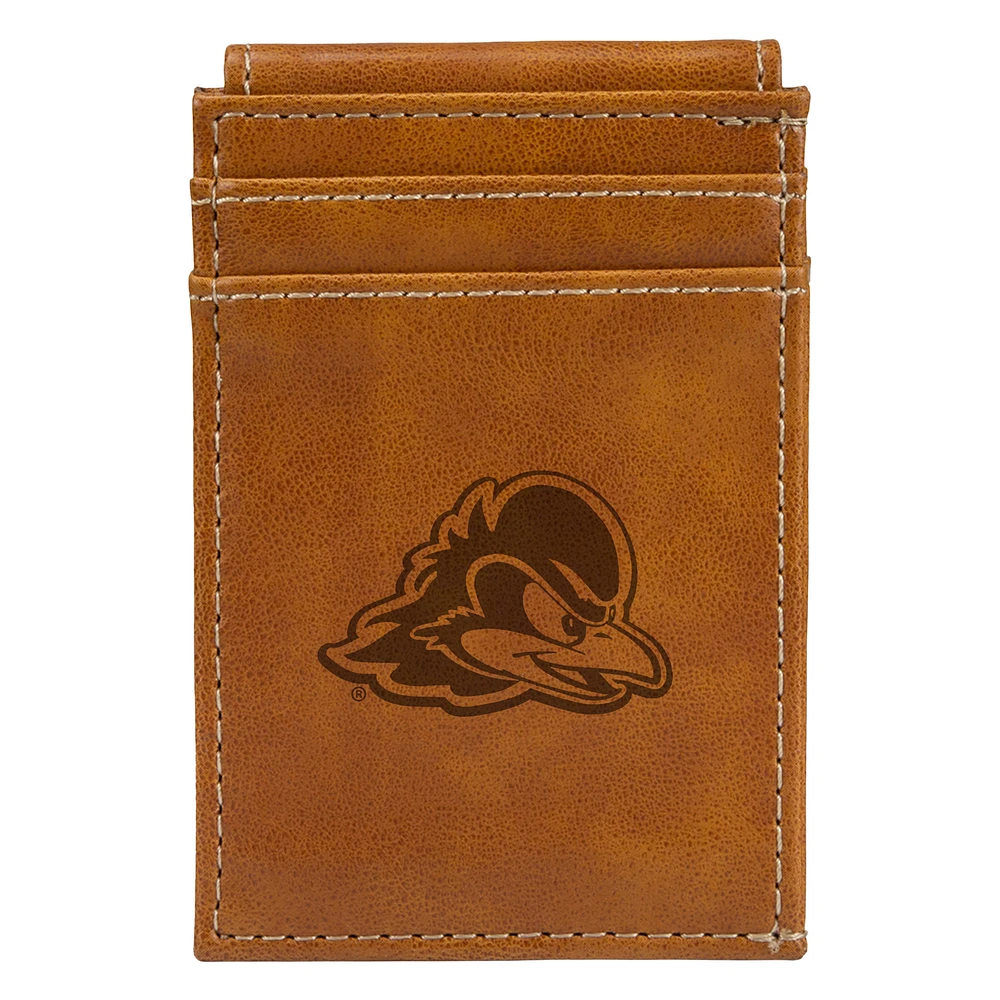Brown Delaware Fightin' Blue Hens Front Pocket Wallet