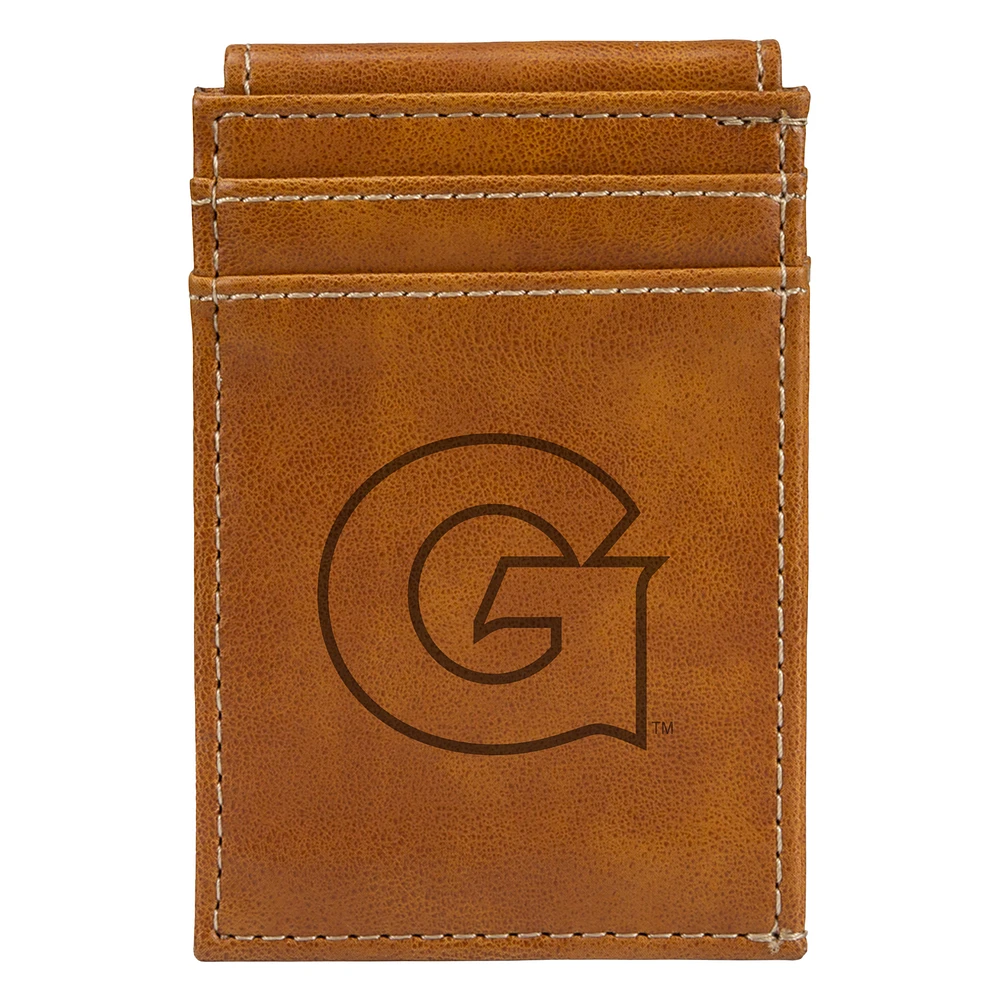 Brown Georgetown Hoyas Front Pocket Wallet