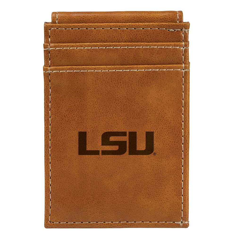Brown LSU Tigers Front Pocket Wallet