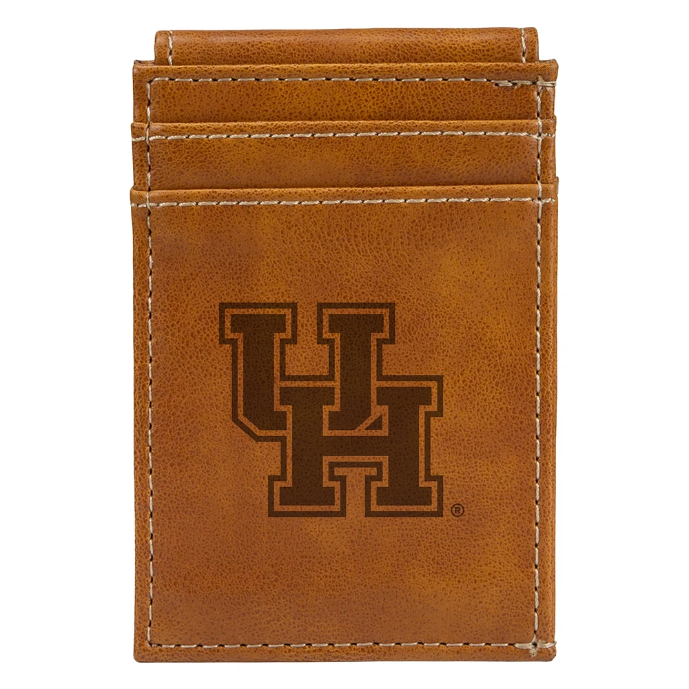 Brown Houston Cougars Front Pocket Wallet