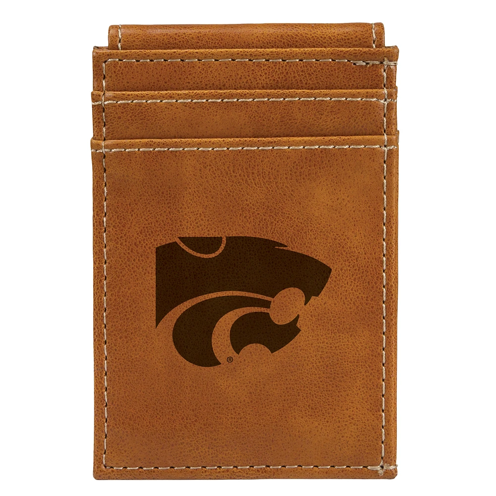 Brown Kansas State Wildcats Front Pocket Wallet