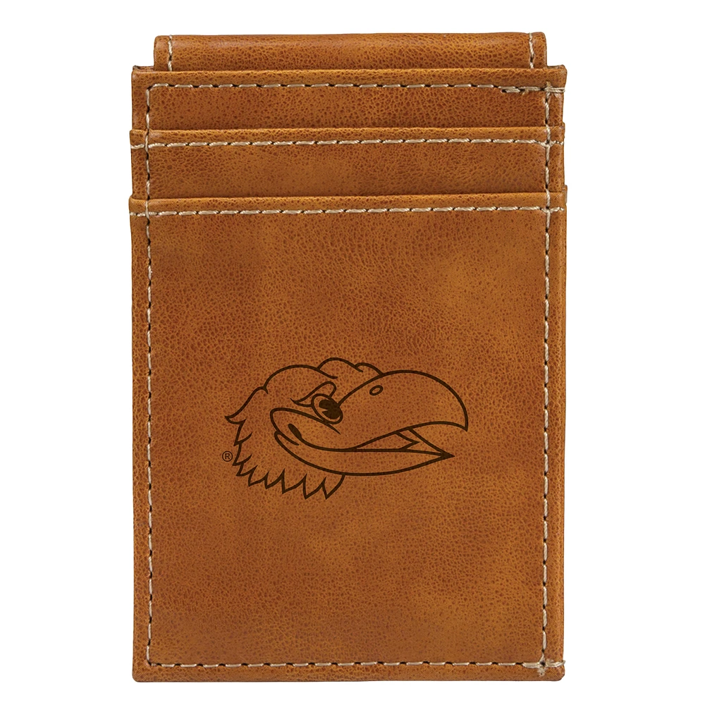 Brown Kansas Jayhawks Front Pocket Wallet