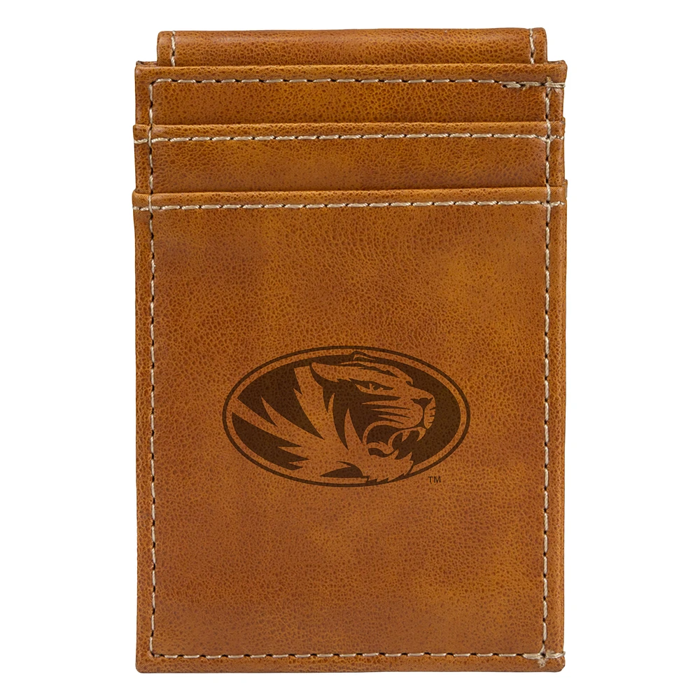 Brown Missouri Tigers Front Pocket Wallet