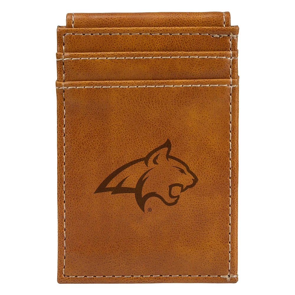 Brown Montana State Bobcats Front Pocket Wallet