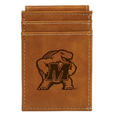 Brown Maryland Terrapins Front Pocket Wallet