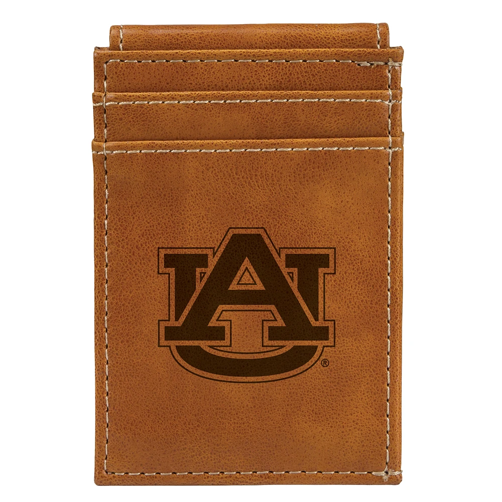 Brown Auburn Tigers Front Pocket Wallet