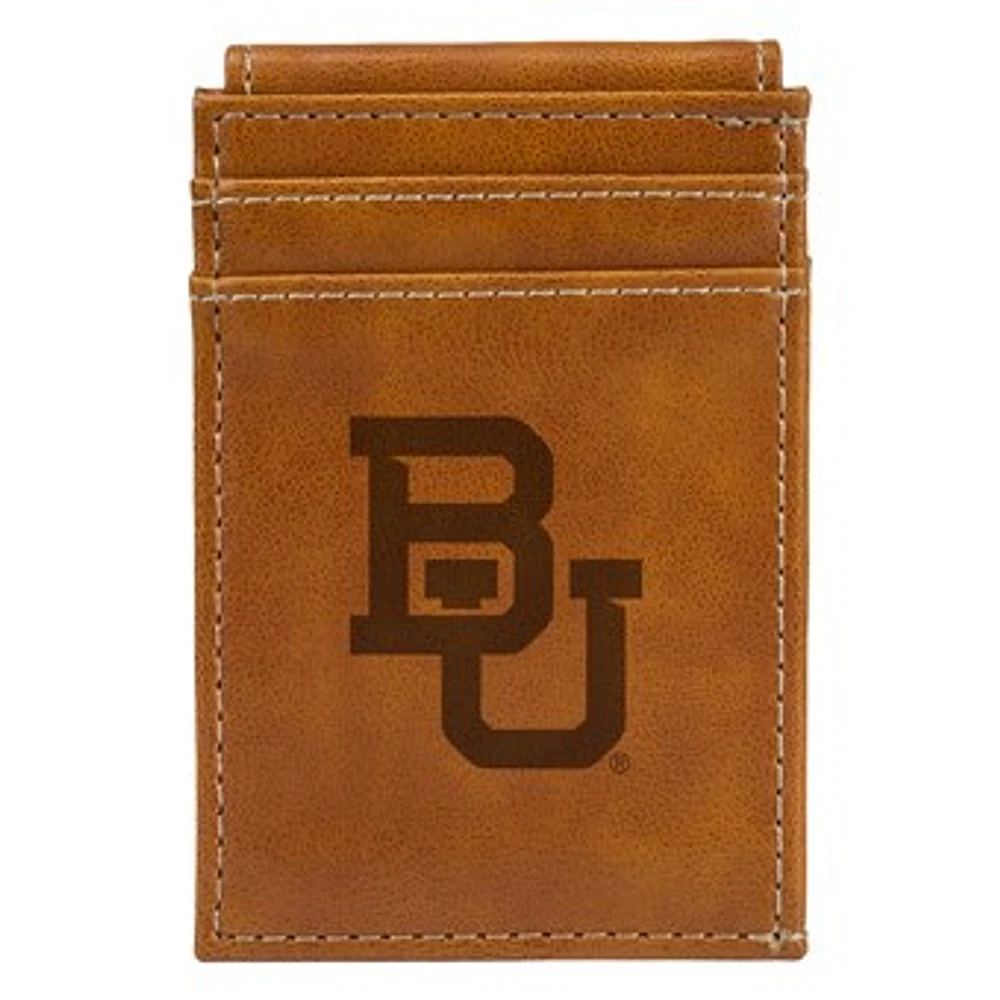Brown Baylor Bears Front Pocket Wallet