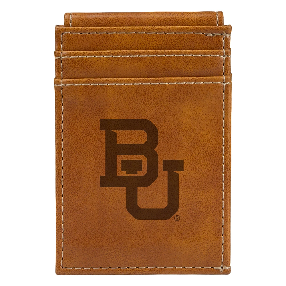 Brown Baylor Bears Front Pocket Wallet