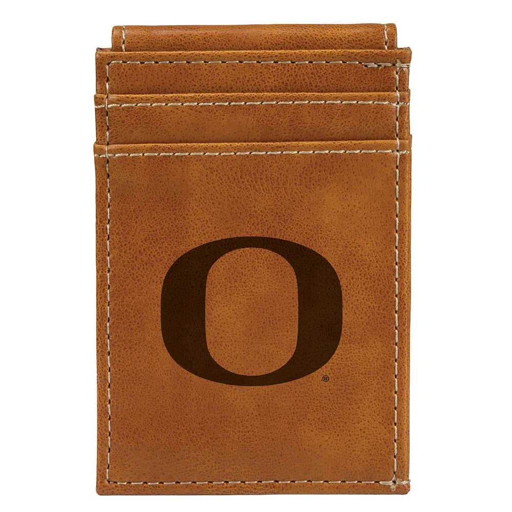 Brown Oregon Ducks Front Pocket Wallet