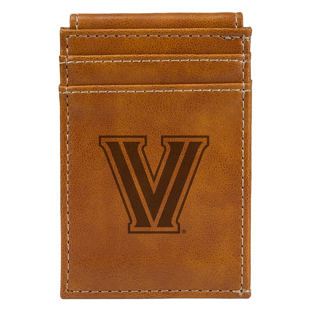 Brown Villanova Wildcats Front Pocket Wallet