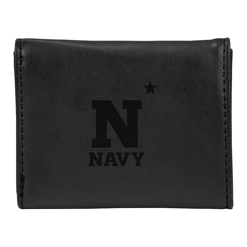 Black Navy Midshipmen Trifold Wallet