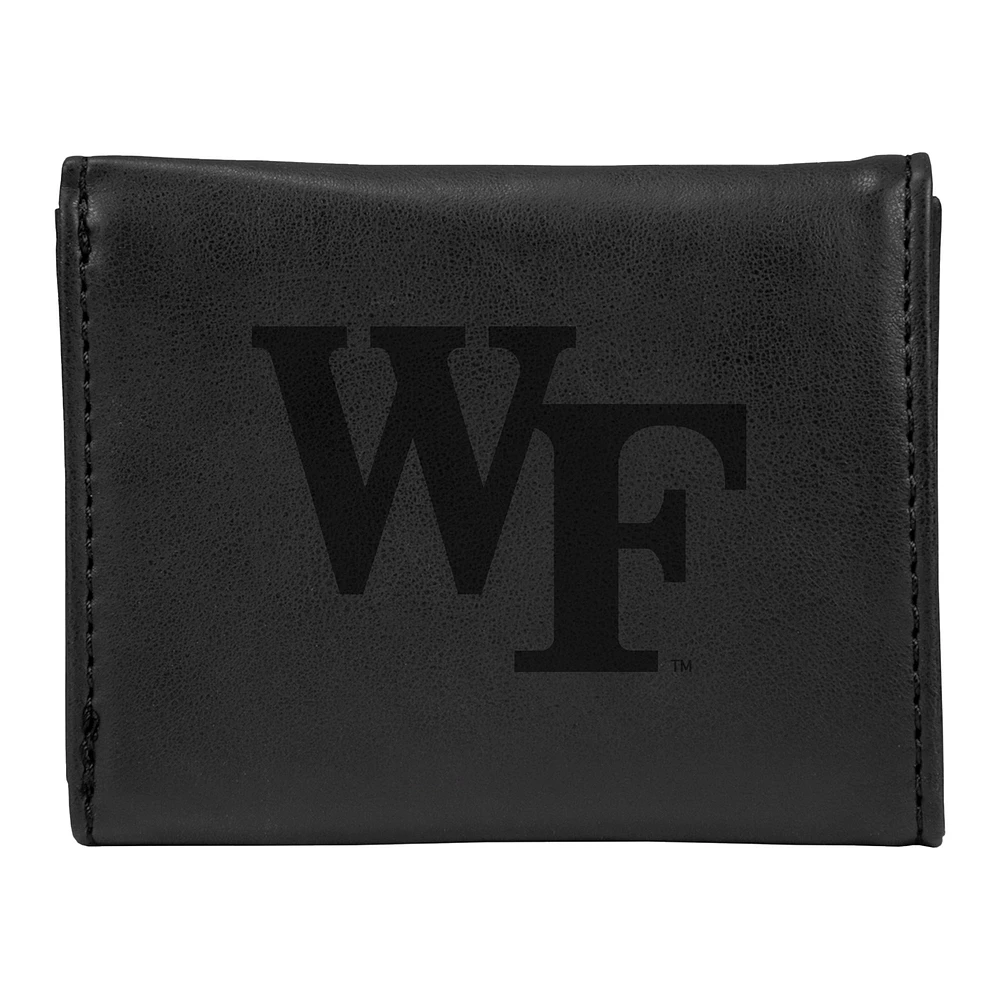 Black Wake Forest Demon Deacons Trifold Wallet
