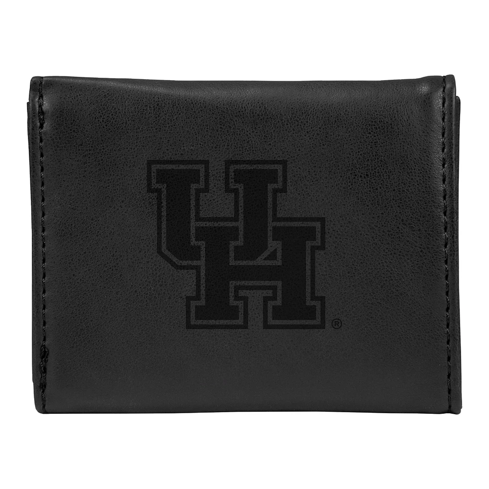 Black Houston Cougars Trifold Wallet