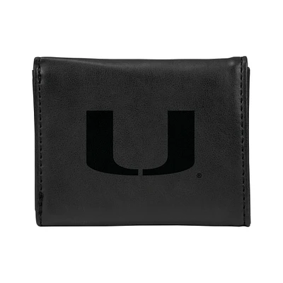 Black Miami Hurricanes Trifold Wallet