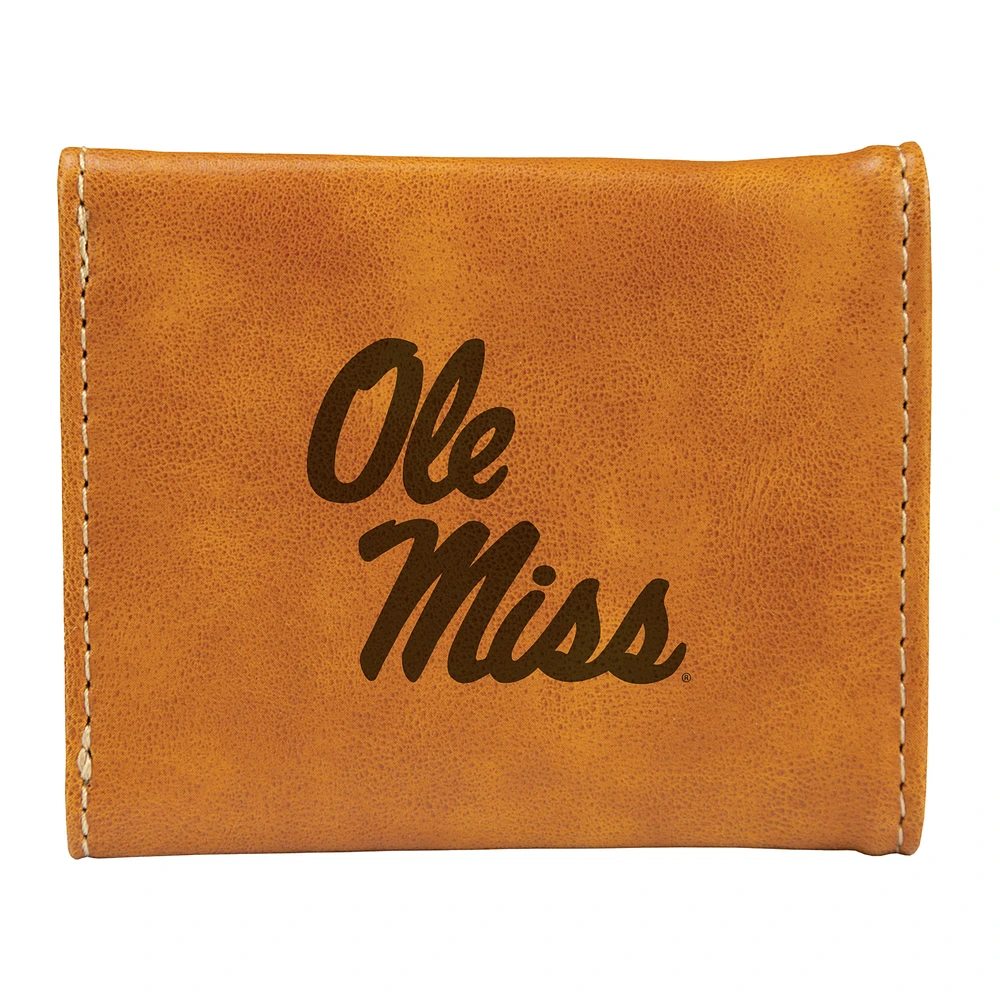Brown Ole Miss Rebels Trifold Wallet